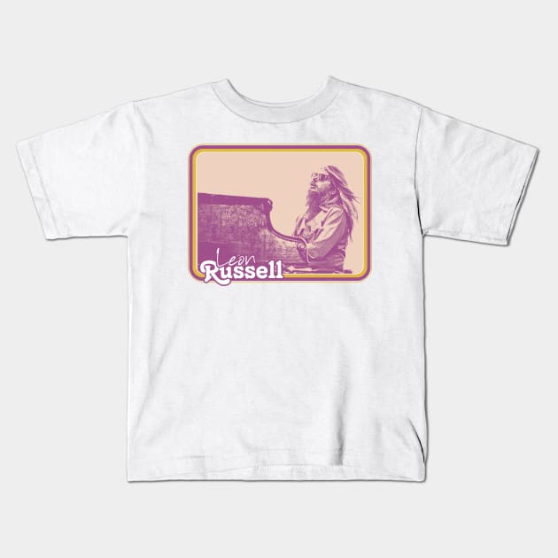 Leon Russell /// Original Fan Art Design Kids T-Shirt by DankFutura